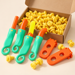 Cardboard Creator Kit with mint tools, yellow connectors and orange hinges