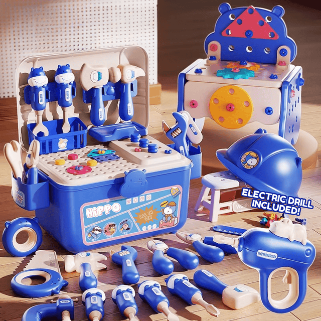 Hippo Montessori tool box play set